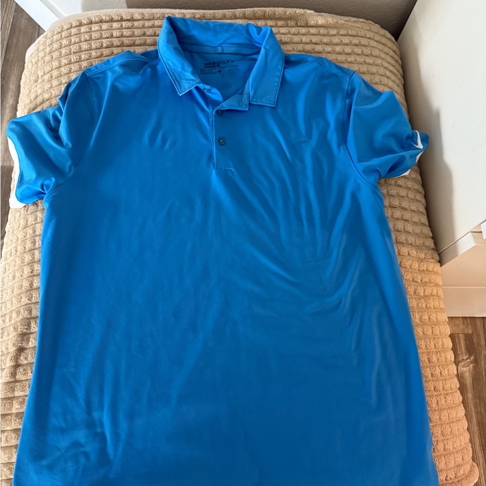 Nike Blue Polo Shirt Classic Design